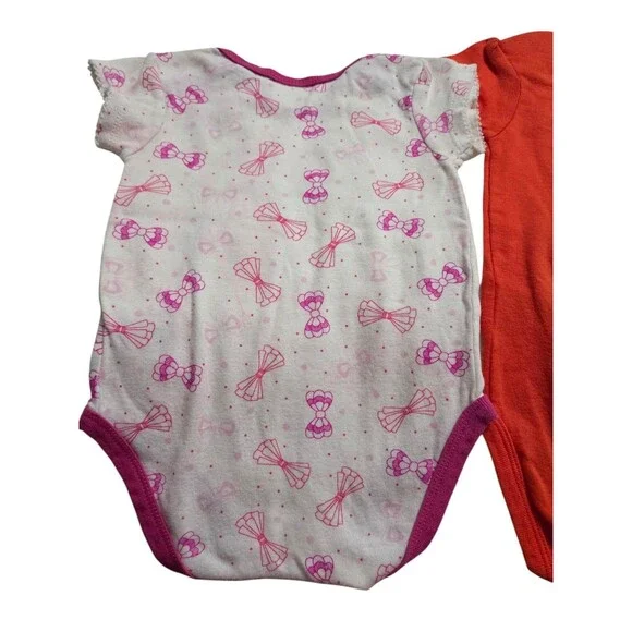 TWO OK State Cowboys Girls Infant Romper Bodysuit (6-9M) Baby Creeper Toddler - Picture 5 of 6